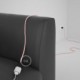 Alargador eléctrico con cable textil RM16 Efecto Seda Rosa Bebé 2P 10A Made in Italy.