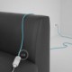 Alargador eléctrico con cable textil RM17 Efecto Seda Celeste Bebé 2P 10A Made in Italy.