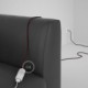 Alargador eléctrico con cable textil RM19 Efecto Seda Burdeos 2P 10A Made in Italy.