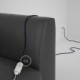 Alargador eléctrico con cable textil RM20 Efecto Seda Azul Marino 2P 10A Made in Italy.