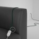 Alargador eléctrico con cable textil RM21 Efecto Seda Verde Oscuro 2P 10A Made in Italy.