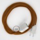 Alargador eléctrico con cable textil RM22 Efecto Seda Whiskey 2P 10A Made in Italy.