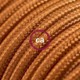 Alargador eléctrico con cable textil RM22 Efecto Seda Whiskey 2P 10A Made in Italy.
