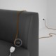 Alargador eléctrico con cable textil RM22 Efecto Seda Whiskey 2P 10A Made in Italy.