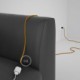 Alargador eléctrico con cable textil RM25 Efecto Seda Mostaza 2P 10A Made in Italy.