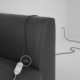 Alargador eléctrico con cable textil RM26 Efecto Seda Gris Oscuro 2P 10A Made in Italy.