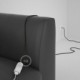 Alargador eléctrico con cable textil RN04 Lino Natural Marrón 2P 10A Made in Italy.