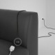 Alargador eléctrico con cable textil RN04 Lino Natural Marrón 2P 10A Made in Italy.