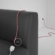 Alargador eléctrico con cable textil RP09 Efecto Seda Bicolor Blanco-Rojo 2P 10A Made in Italy.