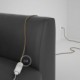Alargador eléctrico con cable textil RS82 Algodón y Lino Natural Marrón 2P 10A Made in Italy.