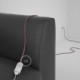 Alargador eléctrico con cable textil RS83 Algodón y Lino Natural Rojo 2P 10A Made in Italy.