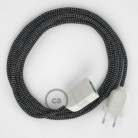 Alargador eléctrico con cable textil RT41 Efecto Seda Estrellas 2P 10A Made in Italy.