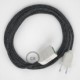 Alargador eléctrico con cable textil RT41 Efecto Seda Estrellas 2P 10A Made in Italy.