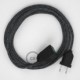 Alargador eléctrico con cable textil RT41 Efecto Seda Estrellas 2P 10A Made in Italy.