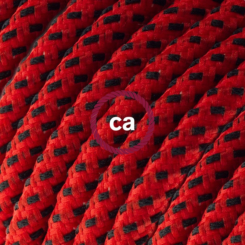 Alargador eléctrico con cable textil RT94 Efecto Seda Red Devil 2P 10A Made in Italy.
