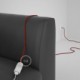 Alargador eléctrico con cable textil RT94 Efecto Seda Red Devil 2P 10A Made in Italy.