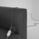 Alargador eléctrico con cable textil RZ04 Efecto Seda ZigZag Blanco Negro 2P 10A Made in Italy.