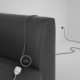 Alargador eléctrico con cable textil RZ04 Efecto Seda ZigZag Blanco Negro 2P 10A Made in Italy.