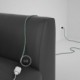 Alargador eléctrico con cable textil RZ06 Efecto Seda ZigZag Blanco Verde 2P 10A Made in Italy.