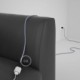 Alargador eléctrico con cable textil RZ07 Efecto Seda ZigZag Blanco Lila 2P 10A Made in Italy.