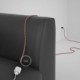 Alargador eléctrico con cable textil RZ09 Efecto Seda ZigZag Blanco Rojo 2P 10A Made in Italy.