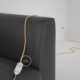 Alargador eléctrico con cable textil RZ10 Efecto Seda ZigZag Blanco Amarillo 2P 10A Made in Italy.