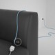 Alargador eléctrico con cable textil RZ11 Efecto Seda ZigZag Blanco Celeste 2P 10A Made in Italy.