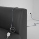 Alargador eléctrico con cable textil RZ12 Efecto Seda ZigZag Blanco Azul 2P 10A Made in Italy.