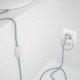 Cableado para lámpara, cable RT14 Efecto Seda Stracciatella 1,8m. Elige tu el color de la clavija y del interruptor!