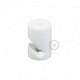 Soporte con enganche a “V” de techo o de pared blanco universal para cable eléctrico textil.