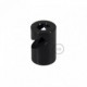 Soporte con enganche a “V” de techo o de pared negro universal para cable eléctrico textil.