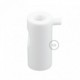 Soporte con enganche de techo blanco para cable eléctrico textil con tornillo de fijación.