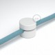 Sujeción de pared universal blanco para cable textil