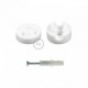 Sujeción de pared universal blanco para cable textil