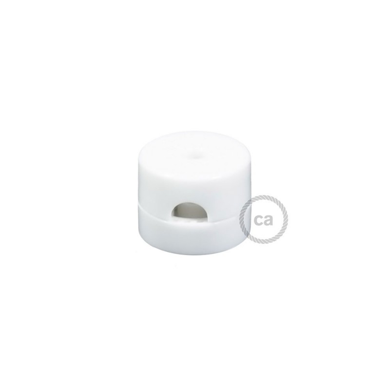 Sujeción de pared universal blanco para cable textil