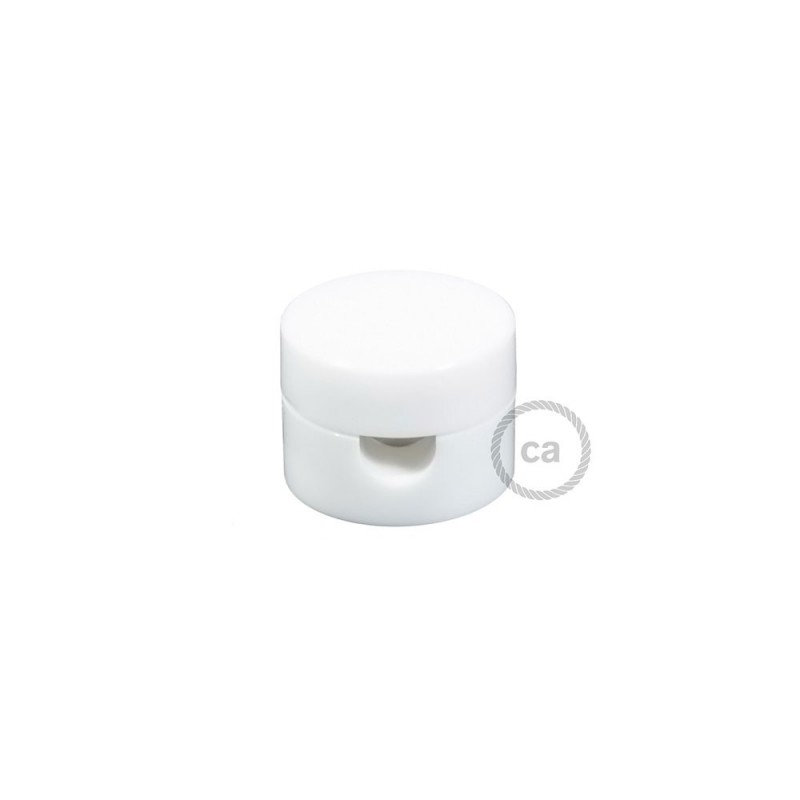 Sujeción de pared universal blanco para cable textil