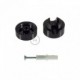 Sujeción de pared universal negro para cable textil