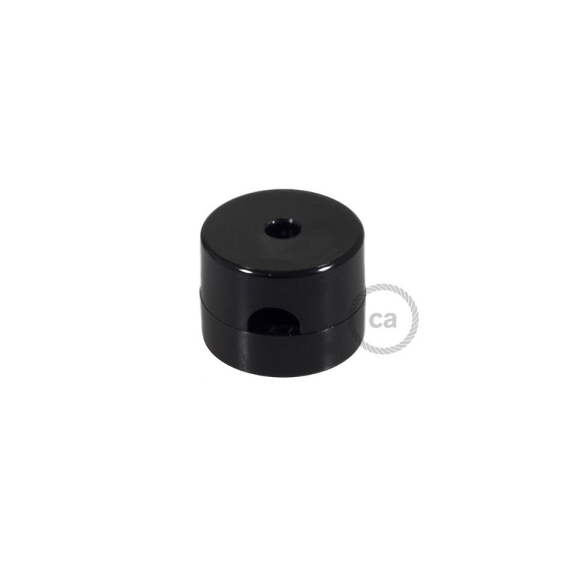 Sujeción de pared universal negro para cable textil