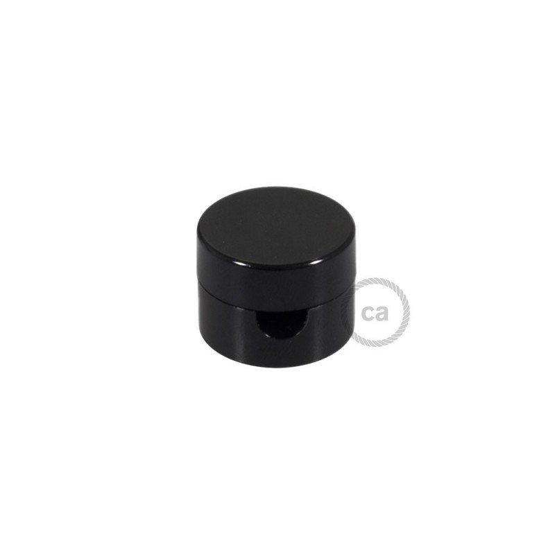 Sujeción de pared universal negro para cable textil
