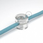 Sujeción de pared universal transparente para cable textil