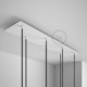 Rosetón XXL rectangular 90x20cm a 7 agujeros blanco completo de accesorios