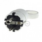 Clavija Schuko Confort con anillo 16A 250V Blanca