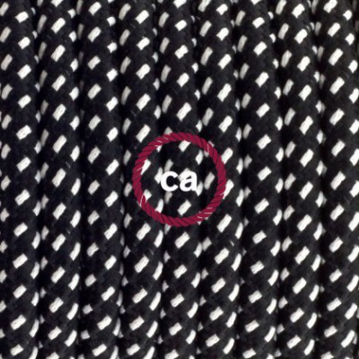 Pendel en porcelana, lámpara colgante cable textil Estrellas 3D RT41