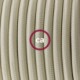 Pendel único, lámpara colgante cable textil Marfil en tejido Efecto Seda RM00