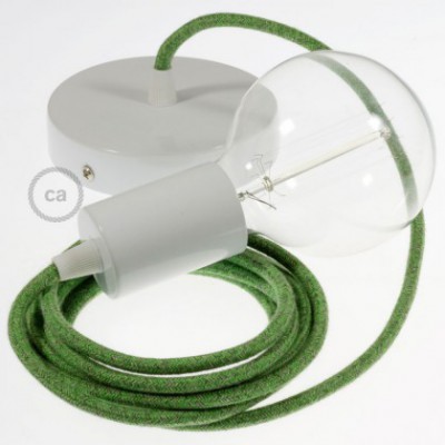 Pendel único, lámpara colgante cable textil Bronte en Algodón RX08