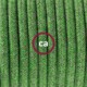 Pendel único, lámpara colgante cable textil Bronte en Algodón RX08