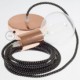Pendel único, lámpara colgante cable textil Estrellas 3D RT41