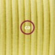 Pendel único, lámpara colgante cable textil Amarillo Pastel en Algodón RC10