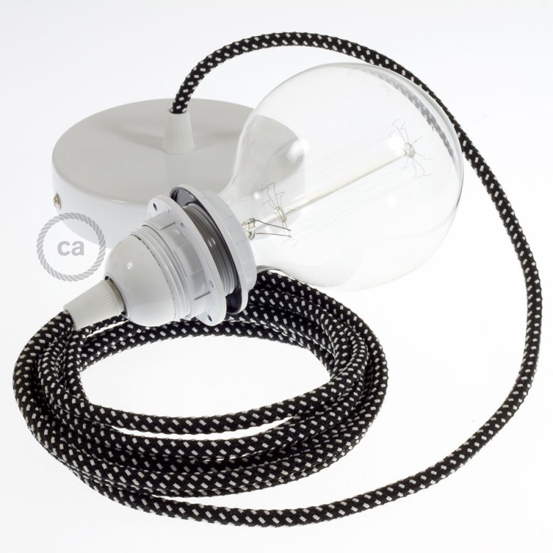 Pendel para pantalla, lámpara colgante cable textil Estrellas 3D RT41