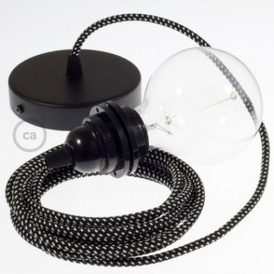 Pendel para pantalla, lámpara colgante cable textil Estrellas 3D RT41